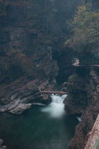 River flowing through rocks