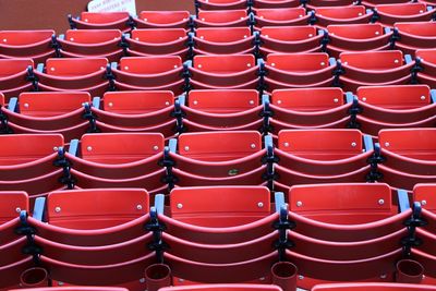 Full frame shot of empty chairs