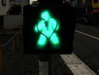 View of illuminated lights at night