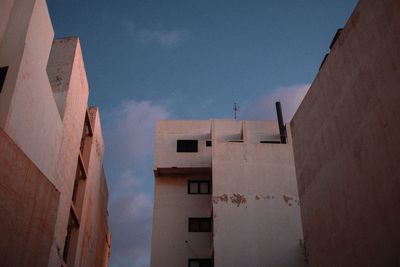 Low angle view of buildings against sky