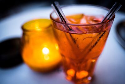 Close-up of drink on table