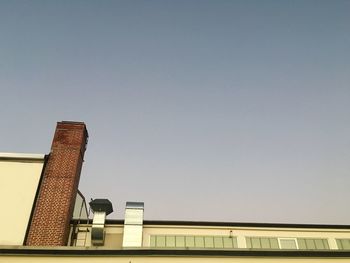 Low angle view of building against clear sky