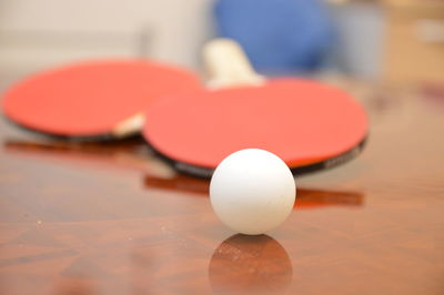 Close-up of ball on table