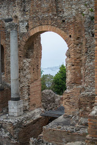 View of old ruins