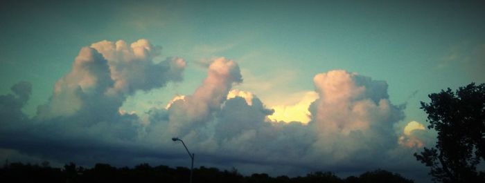 Low angle view of cloudy sky