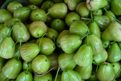 Full frame shot of green vegetables at market stall