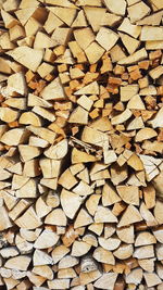 Full frame shot of firewood