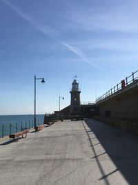 Empty jetty leading to sea