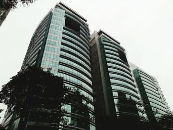 Low angle view of modern building against sky