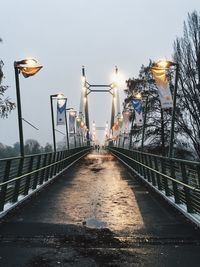 Street light against sky