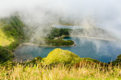 Scenic view of lake 