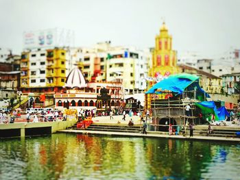 View of canal along buildings