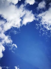 Low angle view of blue sky