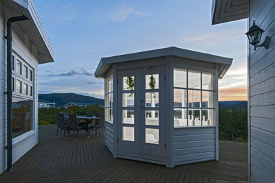 Small pavillion at holiday villa in iceland