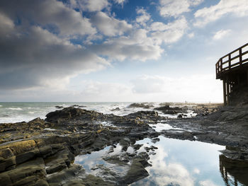 Scenic view of sea against sky