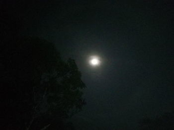 Low angle view of moon at night