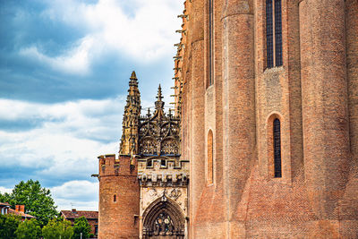 Low angle view of historic building against sky