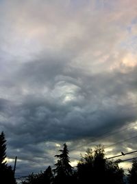 Low angle view of cloudy sky