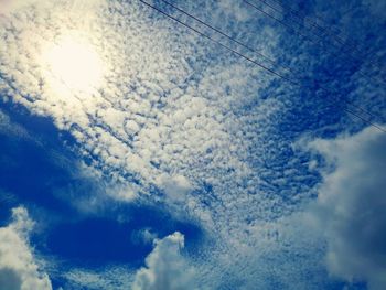 Low angle view of cloudy sky