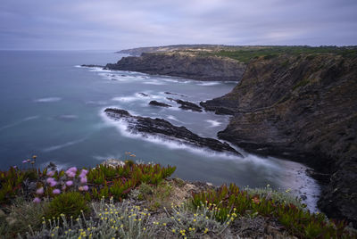 Scenic view of sea against sky