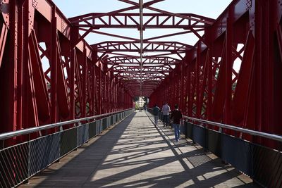 View of footbridge on footpath