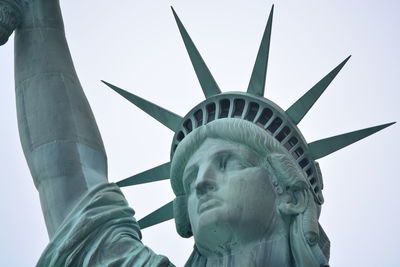 Low angle view of statue of liberty