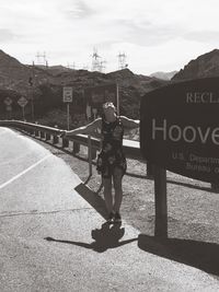 View of mountain range against sky