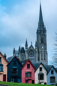 Low angle view of buildings against sky