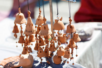 Close-up of stuffed toy hanging