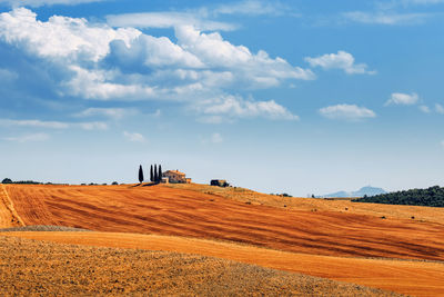 Countryside landscape around pienza tuscany in italy, val d orcia