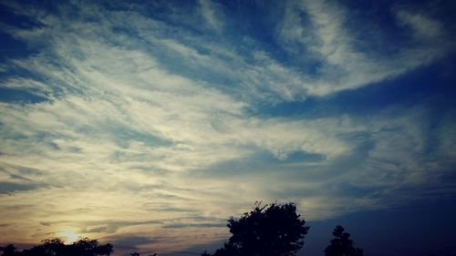 Low angle view of cloudy sky