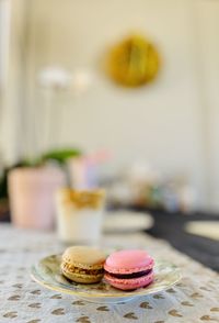 View of cake on table