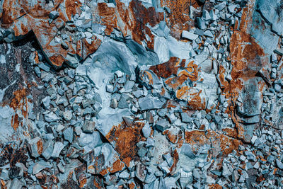 Blue natural rock texture, close view