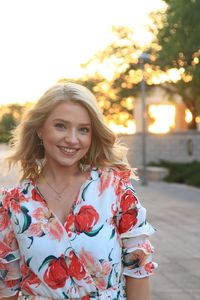 Portrait of smiling young woman