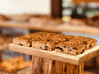 Close-up of cookies on table