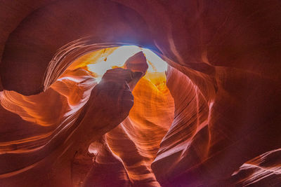 Low angle view of rock formation