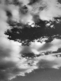 Low angle view of cloudy sky