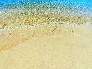 Close-up of sand on beach