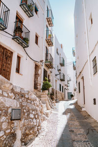 Streets of peniscola town in spain