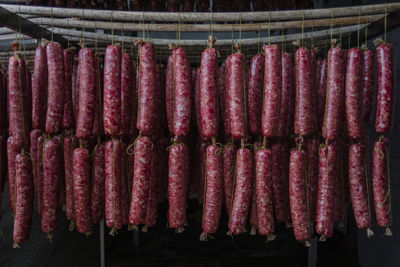 High angle view  salame 