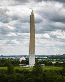 View of historical building against cloudy sky