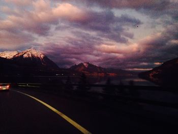 Scenic view of dramatic sky over landscape