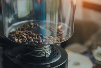 Close-up of coffee cup on table