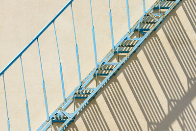 High angle view of spiral stairs