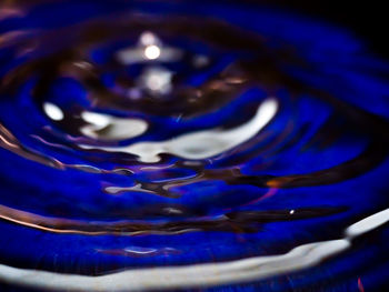 Close-up of blue water drop