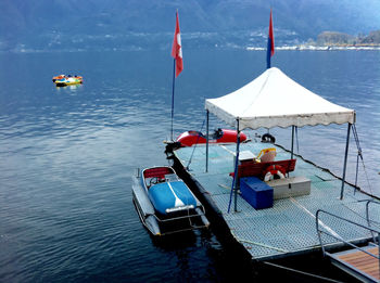 Boats in sea