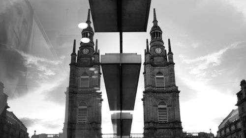 Low angle view of built structure against sky