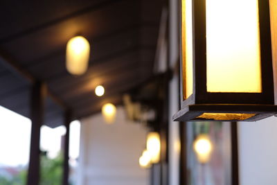 Close-up of illuminated light bulb