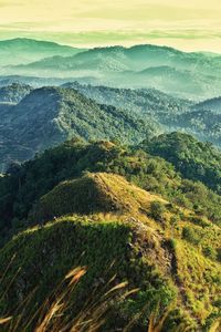 High angle view of landscape against sky