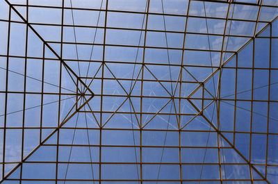 Low angle view of skylight